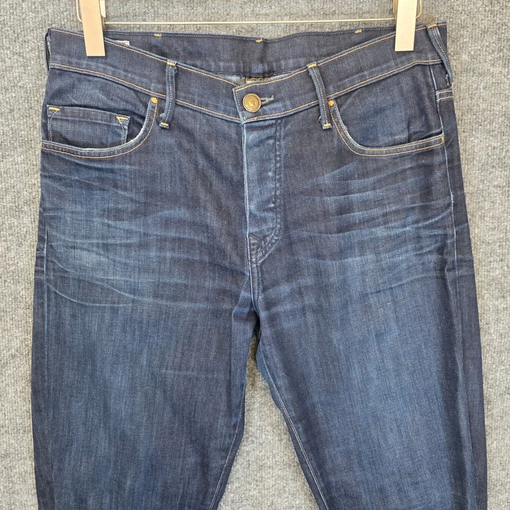 True Religion Jeans Mens 34 Blue Straight Leg Button Fly Made in USA